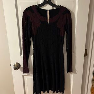Bailey44 dress with lace overlay. Size small